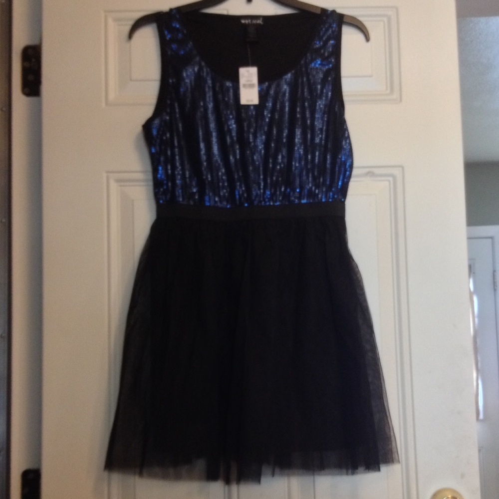 NWT Wet Seal Blue and Black Dress