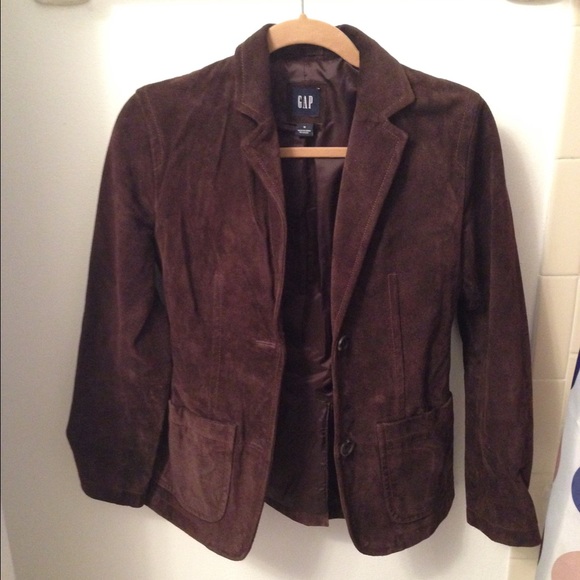GAP Jackets & Blazers - Gap Brown Suede Blazer Size 0