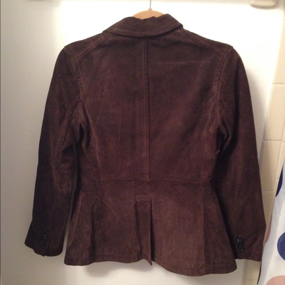 Gap Brown Suede Blazer Size 0 - Picture 2 of 2