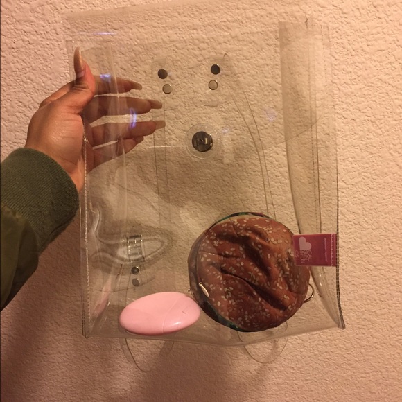 ❗️❗️ SOLD ❗️❗️American Apparel Clear Backpack - Picture 2 of 4