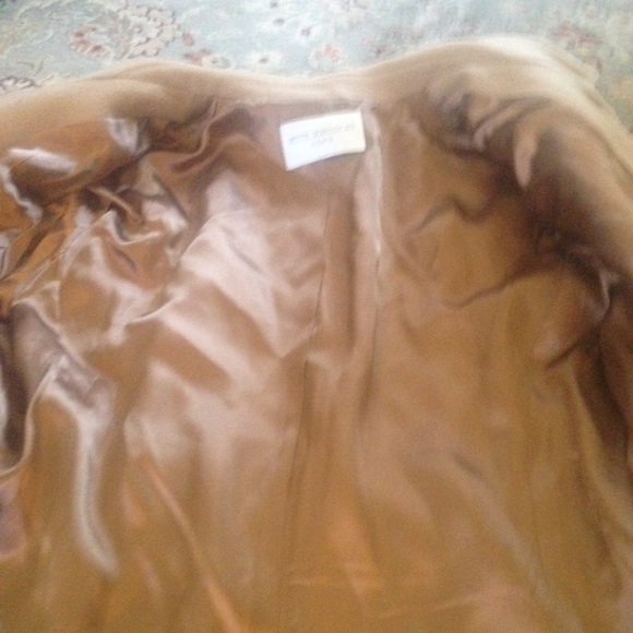 Tan wool coat size 4p - Picture 4 of 7