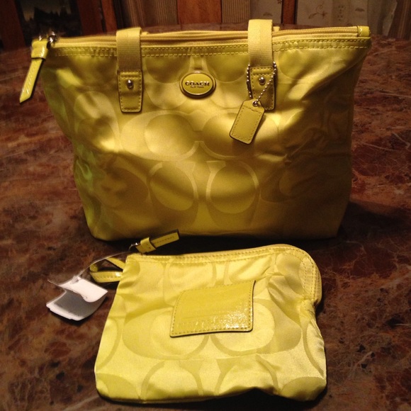 # 142. New Coach Nylon Packable with Cosmetic Bag.