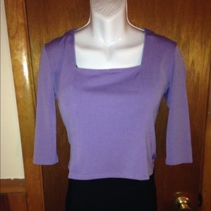 Lilac Top with Squared Neckline