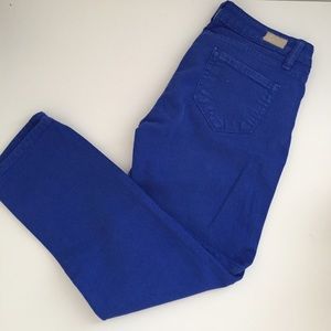 Cobalt blue cropped skinnies