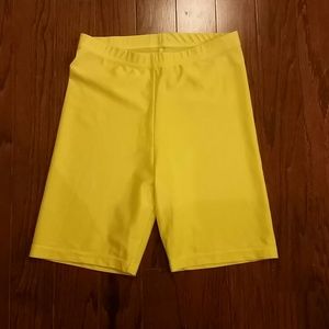 Neon Yellow American Apparel Bike Shorts