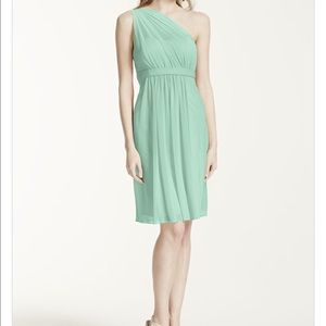 David's Bridal Mint Bridesmaid/formal Dress