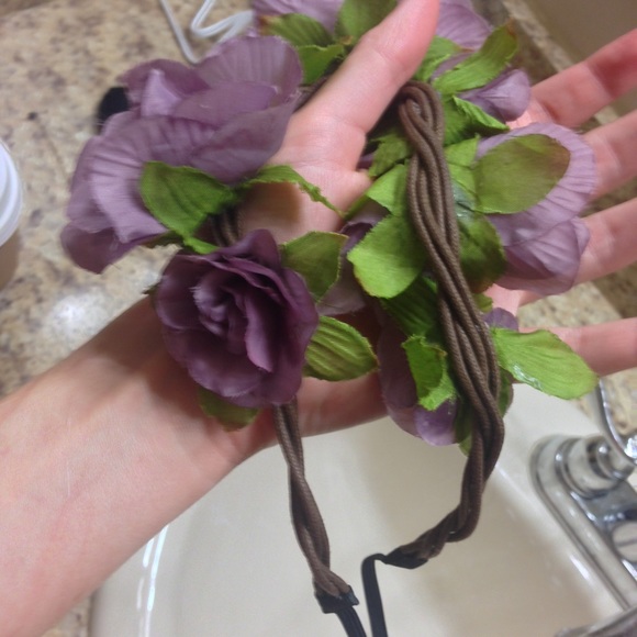 Purple Flower Crown - Picture 2 of 2