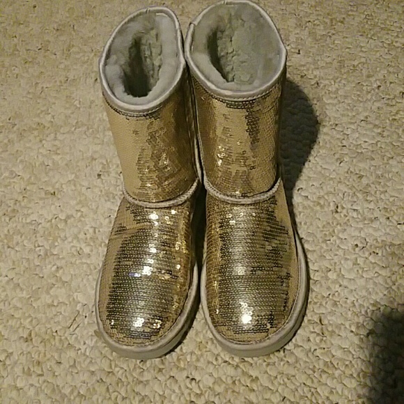 Womens Gold Sequin UGGs size 7
