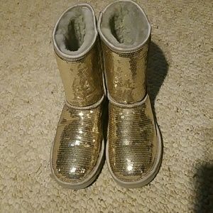 Womens Gold Sequin UGGs size 7