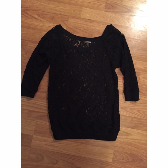 Express Lace 3/4 Sweater