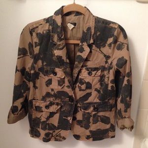 J. Crew Cotton Floral Blazer Size XS NWOT