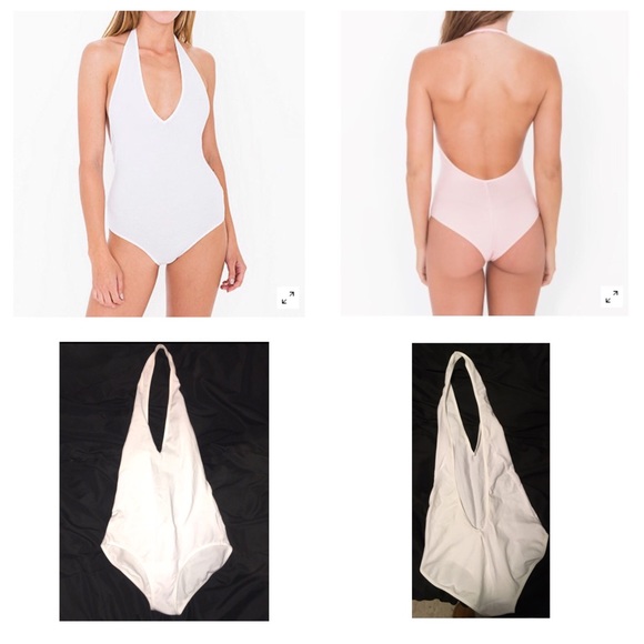 American Apparel white halter bodysuit- small