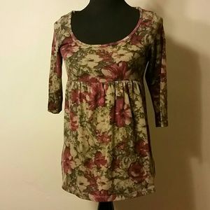 Floral Baby-Doll Tunic