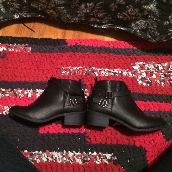 Black ankle boots