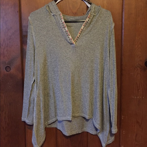 Boho pullover hoodie sweater