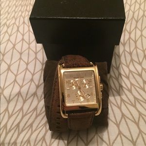 Michael Kors double banded leather watch