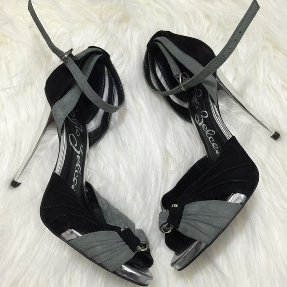 sergio zelcer black and gray sandal