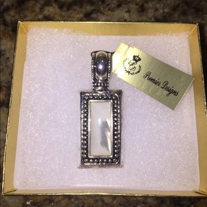 Antique silver plated genuine mother of pearl