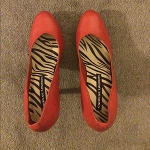 Red pumps size 9. Worn once, like new!
