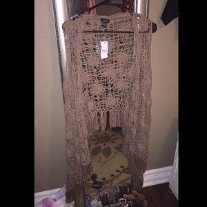 Brown crochet cardigan