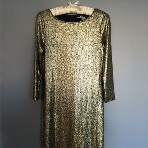 Gold crackle dress
