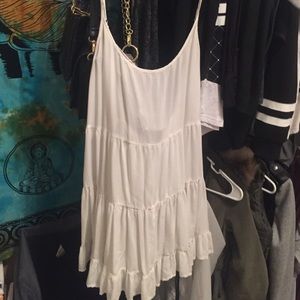 brandy white flowy dress