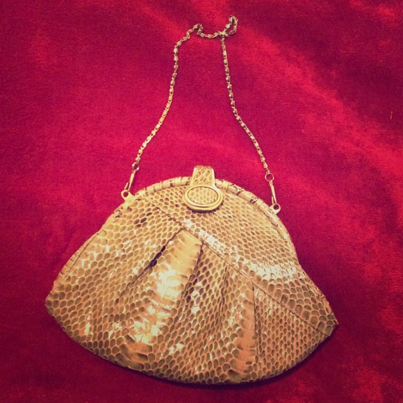 Le-Ann Vintage Snake Skin Purse