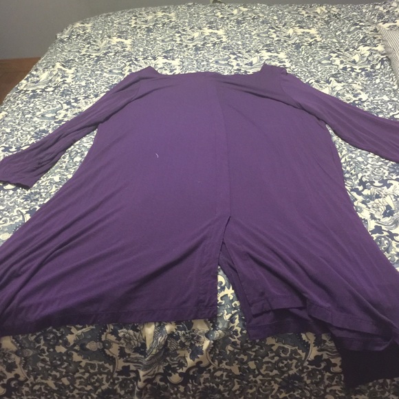 Soft surroundings purple 3/4 sleeve top