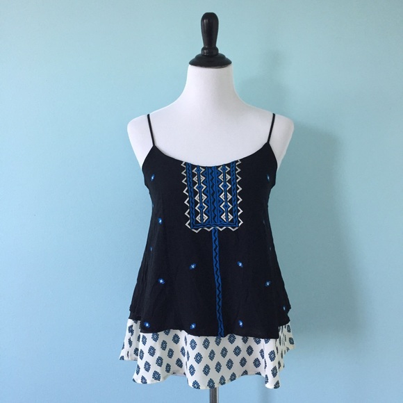 Forever 21 Tops - Black Printed Tank