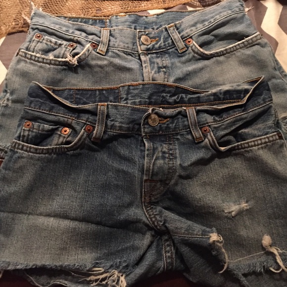 2 pair lucky brand cut off shorts