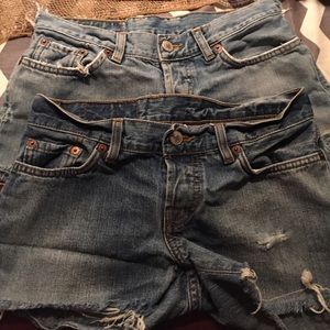 2 pair lucky brand cut off shorts
