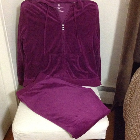 Velour Pants & Zip-up Jacket Set