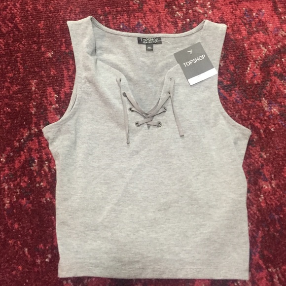 Topshop Tops - NWT Topshop lace up crop top
