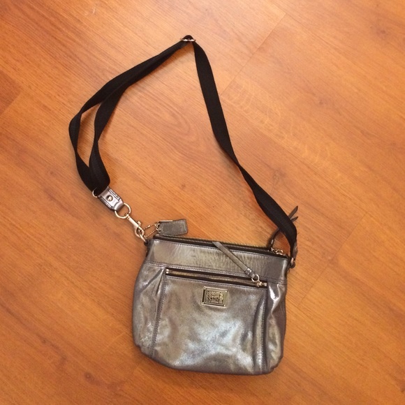 Silver coach crossbody