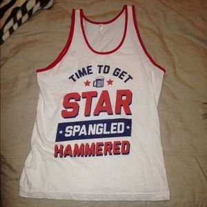 Men's Star Spangled Hammered Tank