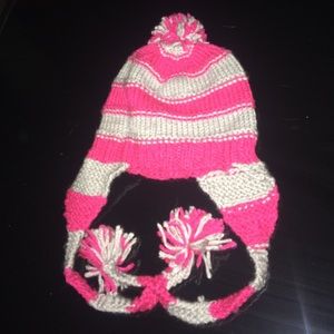 Fun pink and grey beanie