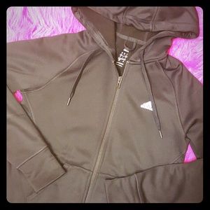 Adidas Black Zip-Up Jacket Hoodie!!