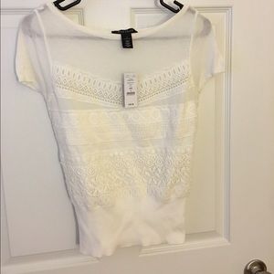 White House black market lace top