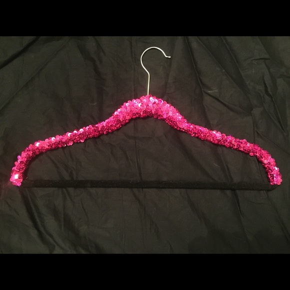 Set of 5 Hot Pink Sequin Fashion Hangers - Picture 2 of 2