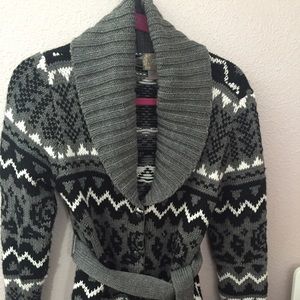 Forever 21 Cozy Belted Sweater Coat Size Large