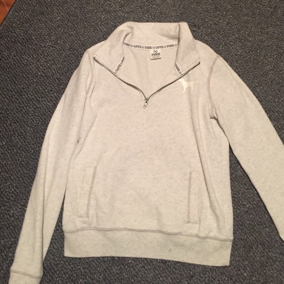 Victoria's Secret Pink Gray Quarterzip