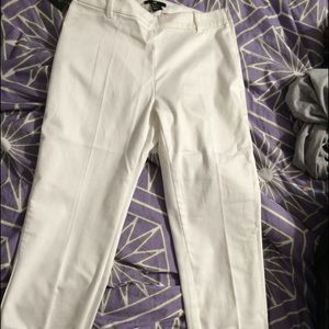 H&M white cropped ankle pants