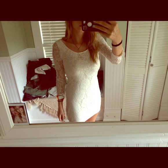 White Hollister lace dress