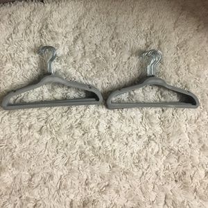 Grey KIDS sized velvet no slip hanger