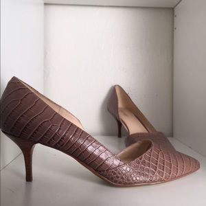 D'orsay Nine West tan heels