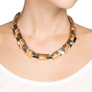 Gold Rectangular Link Choker