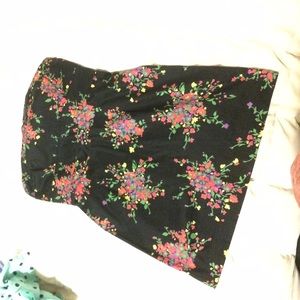 Free People floral strapless dress