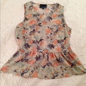 Floral peplum top