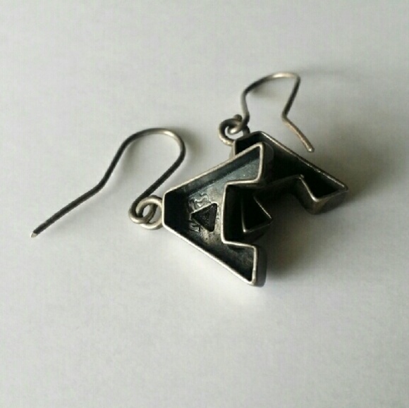 Vintage Scottish Victorian Onyx A Earrings - Picture 5 of 10