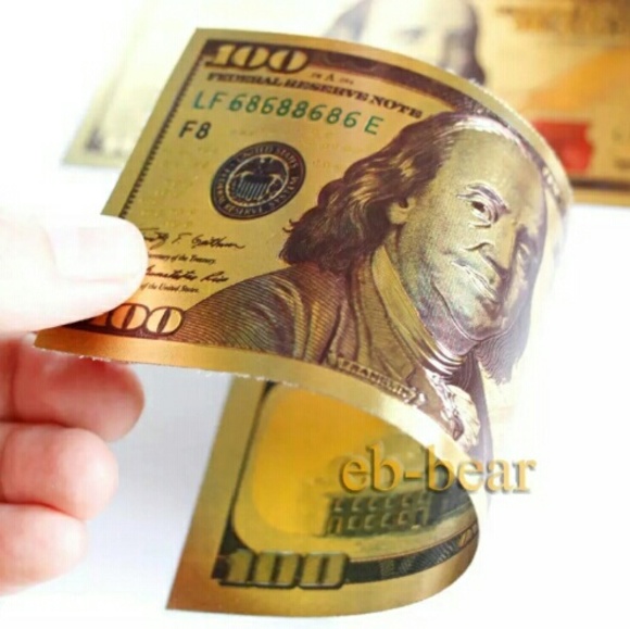 24k gold banknote $100
